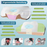 IDEA Nackenschmerzkissen, orthopädisches Kissen aus Memory-Schaum, ergonomisches Nackenkissen für optimale Unterstützung, Anti-Schnarch-Kissen für Seiten-, Rücken- und Bauchschlaf, zervikale orthopädische Kissen, Naty Shop