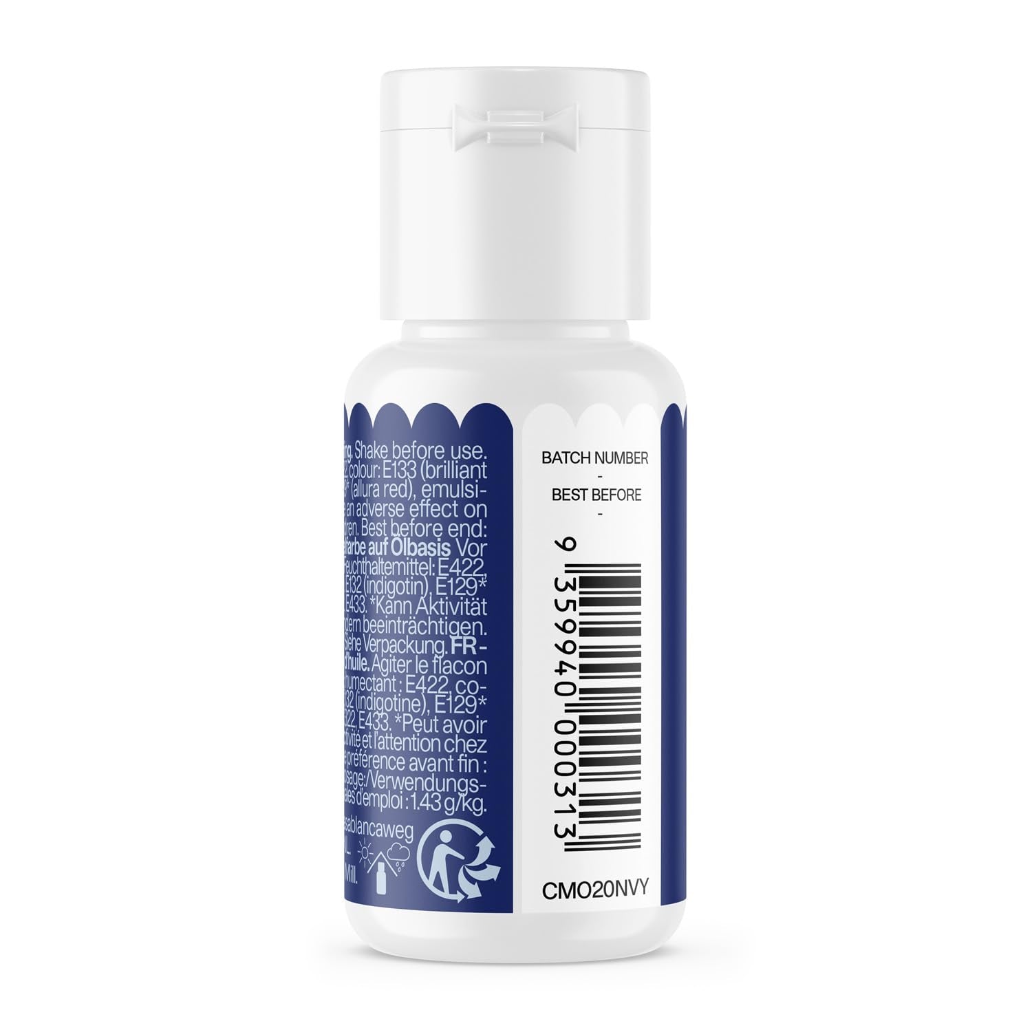 Color Mill Blend Lebensmittelfarbe auf Ölbasis, marineblaue Farbe – Lebensmittelfarbe für Schokolade, Fondant, Muffins, Kuchen, Backen, Makronen – Lebensmittelfarbe zum Dekorieren von Kuchen – 100 ml