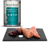Venandi Animal Premium Nassfutter für Katzen, Probierpaket II, Huhn + Kaninchen, Kalb, Truthahn, 6 x 400 g, getreidefrei und naturbelassen, 2,4 kg