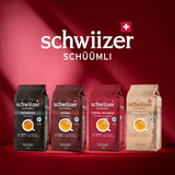 Schwiizer Schüümli Crema Mild, 100 % Premium-Arabica-Kaffeebohnen, fruchtig und nussig, für Kaffeevollautomaten, Stärke 2/5, leichte Röstung, Rainforest Alliance-zertifiziert, 1 kg (2er-Pack)