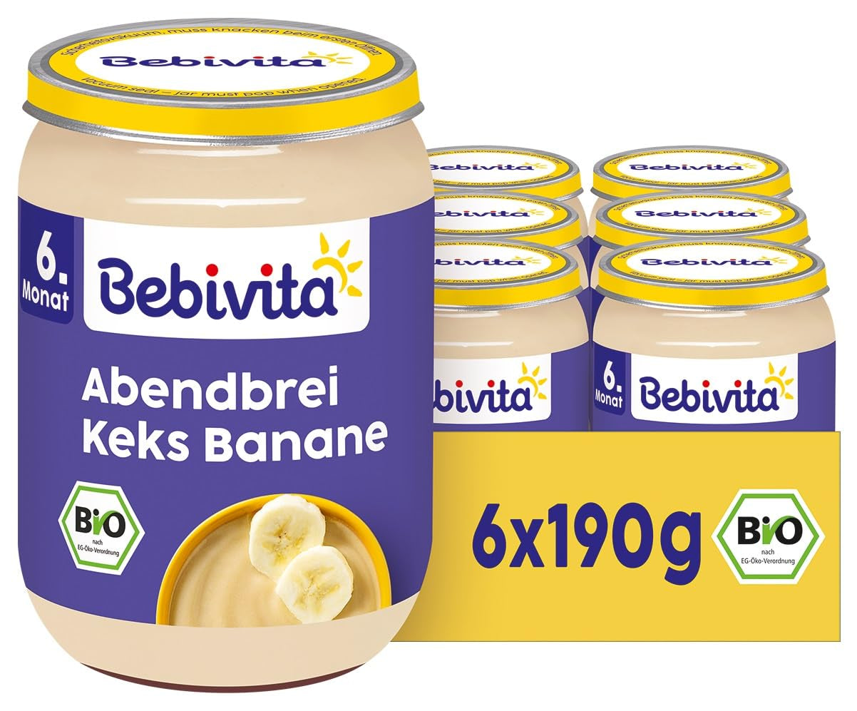 Abendbrei mit Keksen und Bananen, 190g, 6er Pack (6x190g)