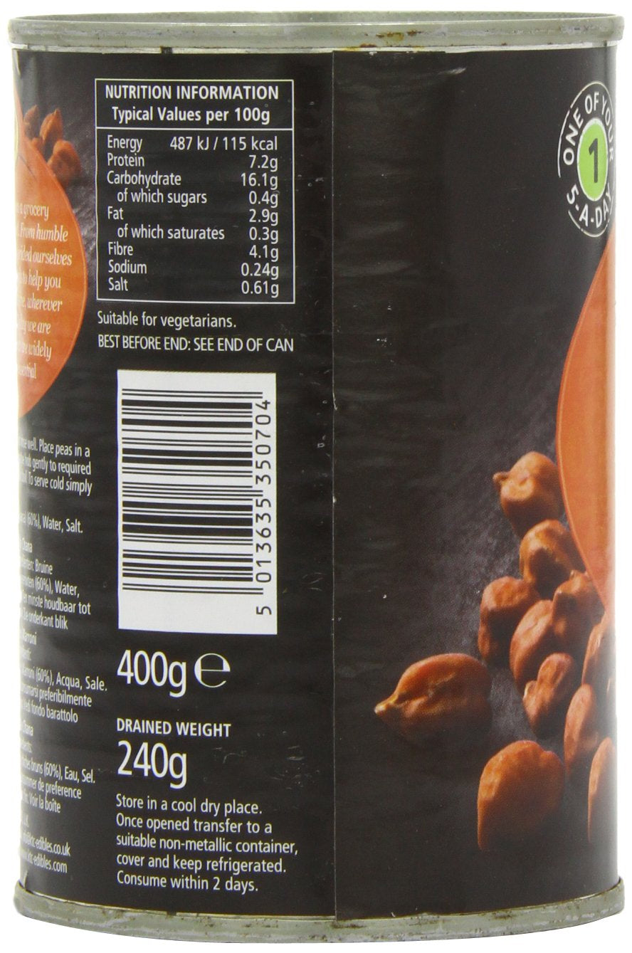 - Braune Kichererbsen (aus der Dose), 12er Pack (12 x 400g)