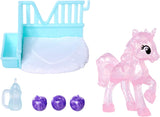Simba Evi Love Einhorn-Spielpuppe trägt ein süßes Einhornkleid mit passendem Stirnband, inklusive Einhorn mit Stall, Äpfeln und einer Trinkflasche, 12 cm, ab 3 Jahren