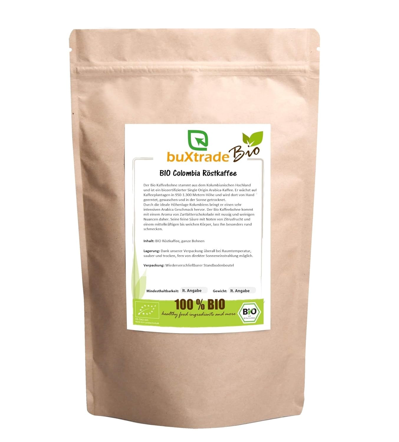 500g | Bio-Röstkaffee aus Kolumbien | Kaffee | Kaffeebohnen | Kolumbien | Kaffee | Boxtrade