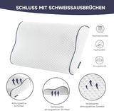 Z-Hom Nackenstützkissen, Memory-Schaum-Kissen, Seitenschläferkissen, ergonomisches Kissen, Anti-Schnarch-Kissen, orthopädisches Schlafkissen, abnehmbarer Bezug (49 x 30 x 7/10 cm). Orthopädische Halskissen von Naty Shop
