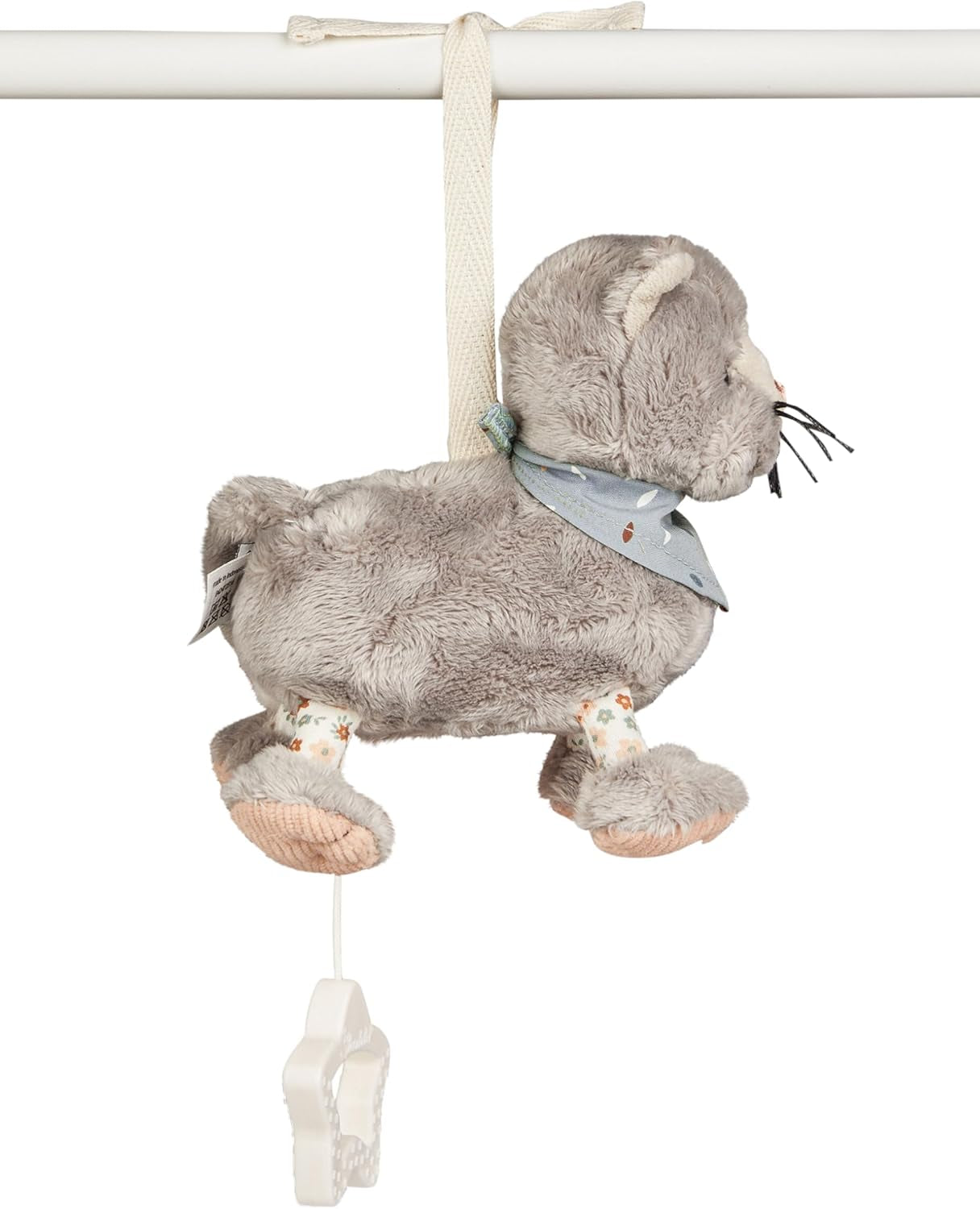 Sterntaler S Katze Lilly Spieluhr – Baby-Spieluhr aus weichem Stoff – Plüschtier für Kinder zum Binden – Einschlafhilfe wirkt beruhigend zu Hause und unterwegs, grau Toys Bebe Naty Shop