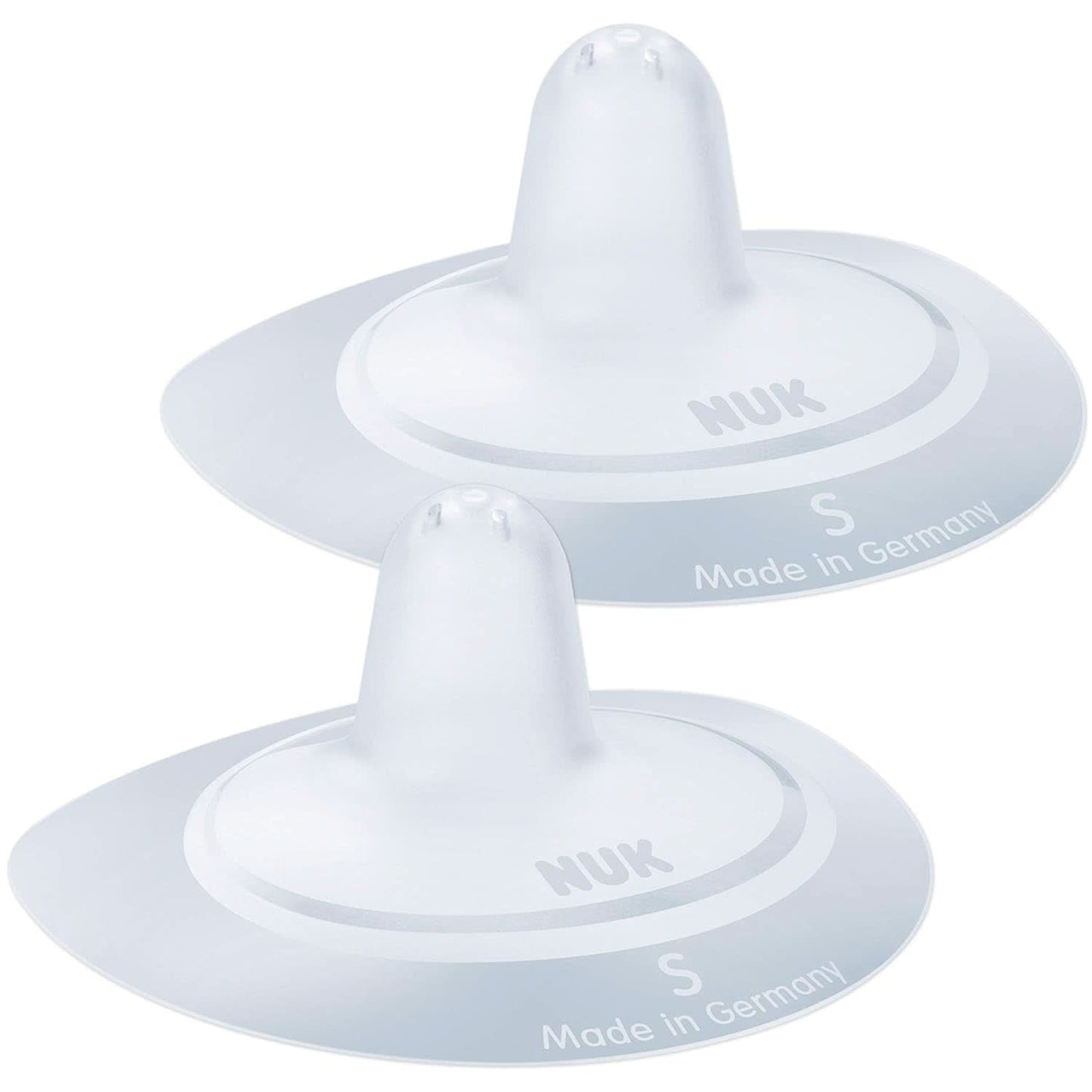 NUK Stillhütchen | Stillhütchen | Schützt vor wunden Brustwarzen | Dünnes Silikon | Größe S (16 mm) | 2 Stück Babynahrung und Stillzubehör Naty Shop