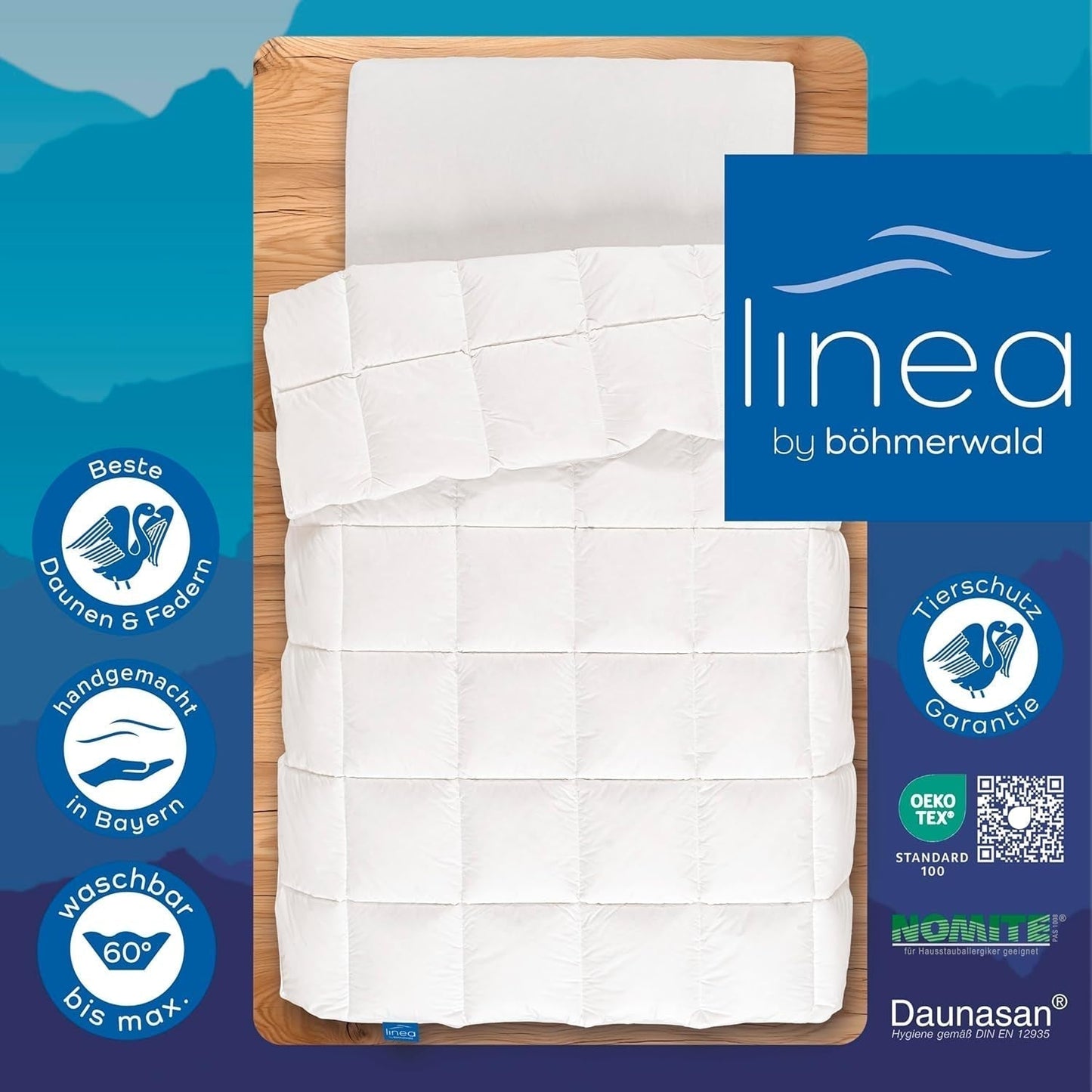 Komfortdecke, (90 Puffs / 10 Federn), weiß, 135 x 200 cm Steppdecken und Steppdecken Naty Shop
