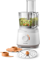 Philips Kompakte Küchenmaschine – 850 W, 31 Funktionen, 2,1-Liter-Behälter, Powerchop, Edelstahlklinge (HR7530/10) Kitchen Naty Shop 700 Watt, 16 Funktionen