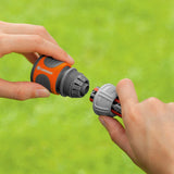 Gardena Kupplungsset: Schlauchkupplung für 13 mm (1/2 Zoll) und 15 mm (5/8 Zoll) Verlängerung, auch bei hohem Wasserdruck, einfache Montage (18283-20)