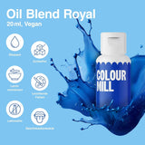 Color Mill Flüssiges Lebensmittelfarben-Set – 5 x 20 ml auf Ölbasis (Schwarz, Pink, Lila, Rot und Blau) – UV-beständig – perfekt zum Backen und als Belag für Kuchen, Muffins und Kuchendekorationen