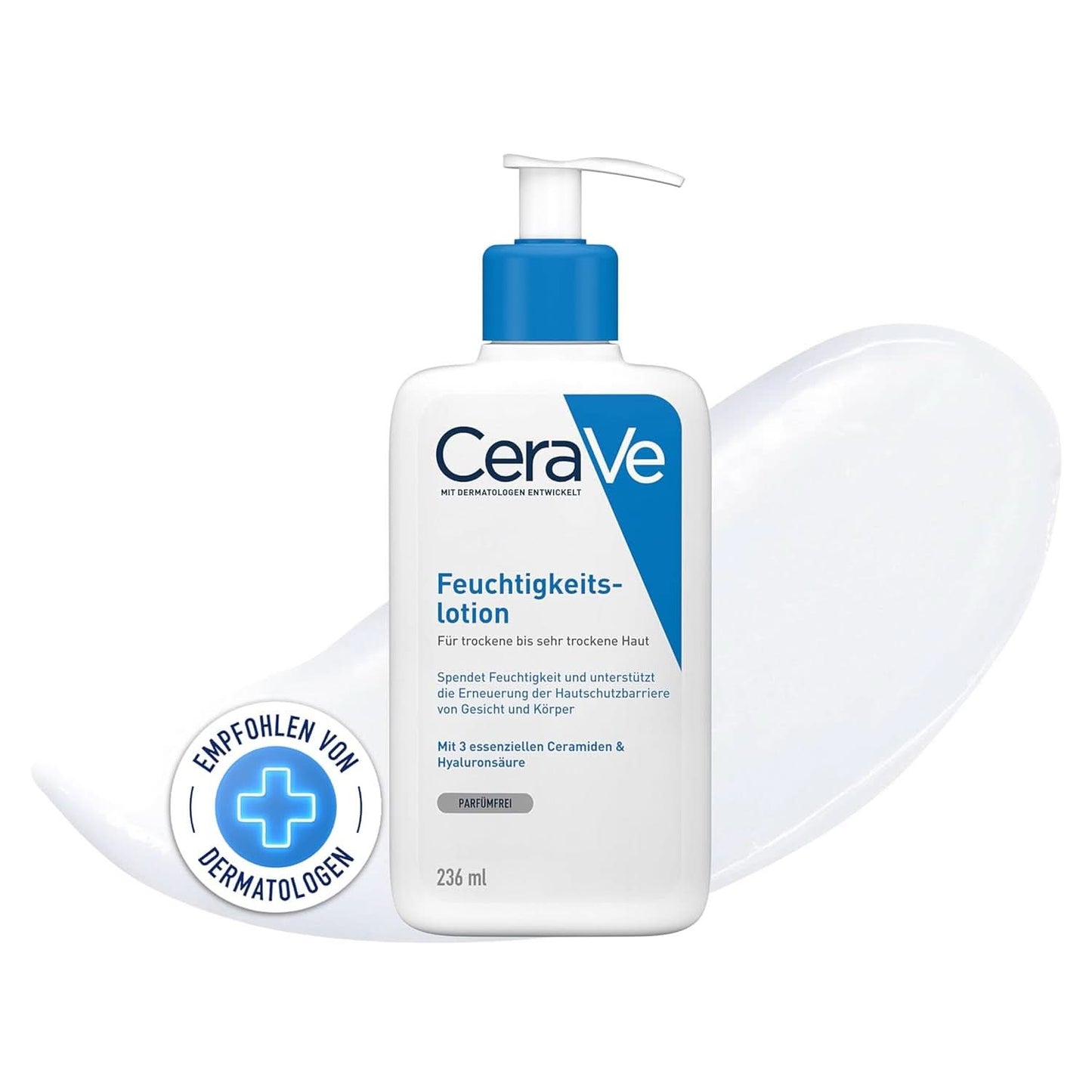 Cerave Körperlotion mit Dosierpumpe, geeignet für Neurodermitis und trockene oder sehr trockene Haut, 236 ml Kosmetik und Schönheit Naty Shop