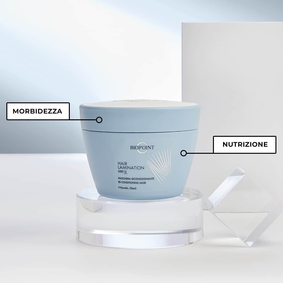 Haarlaminierung Schritt 2, Reparaturmaske 200 ml, 6,7 Fl Oz Hergestellt in Italien Haarmaske Naty Shop
