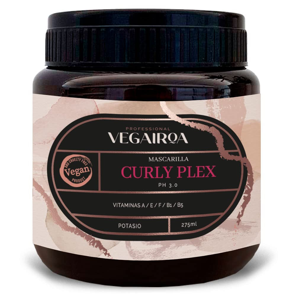 VEGAIROA – Curly Plex Mask – Maske für definierte Locken ohne Frizz – Tiefenfeuchtigkeitspflege – Für lockiges oder welliges Haar – Professionelles veganes Friseurprodukt – 300 ml Naty Shop Haarmaske Standardtitel