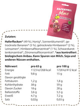HAFERVOLL Minis Raps und Banane 8x 65g - Bio-zertifiziert, mit Honig, ohne Zuckerzusatz, perfekt zum Teilen