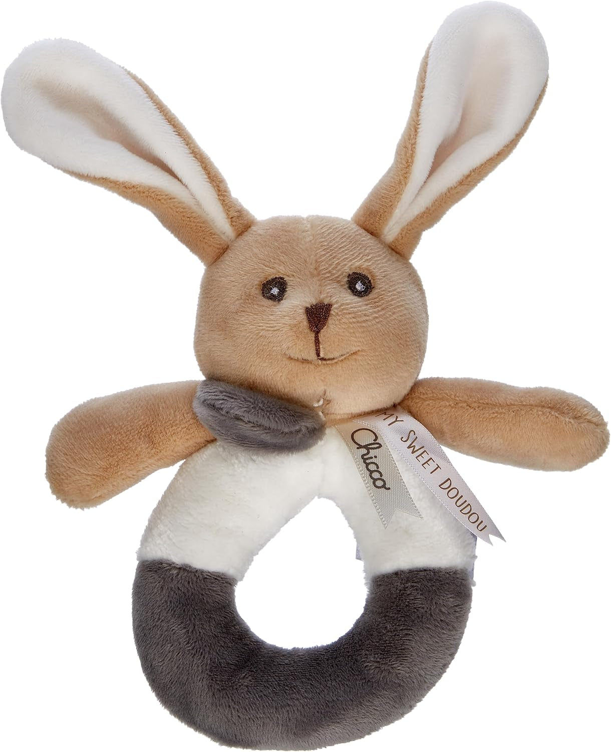 Chicco My Sweet Doudou, Chamäleon-Spielzeug, aus hochwertigen Stoffen, weicher Kunststoffring, beruhigendes Zahnen, Babyspielzeug, 3–18 Monate, Babyspielzeug, Naty Shop, Beige