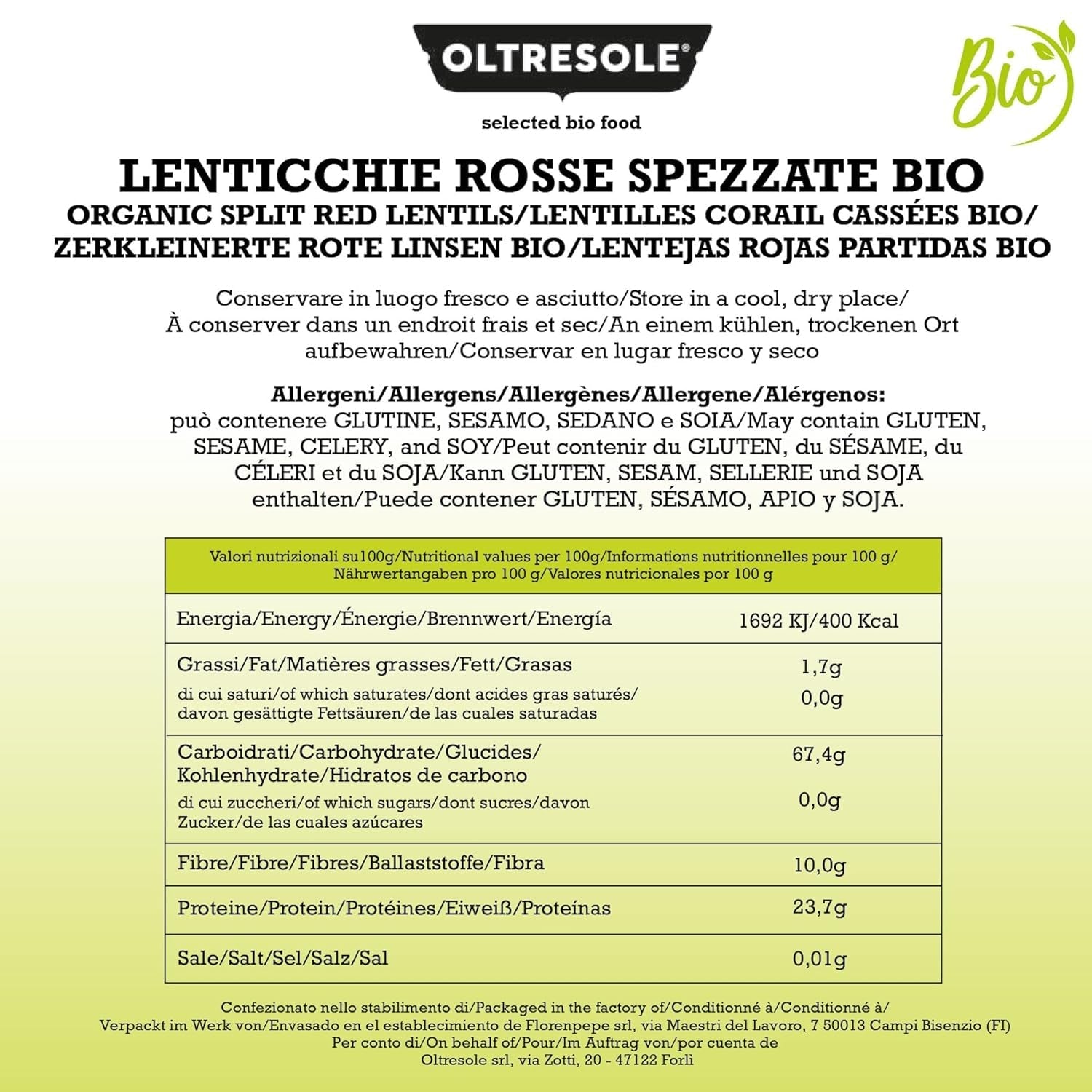 Geknackte rote Bio-Linsen, 5 kg, geschälte und geknackte Bio-Hülsenfrüchte, kein Einweichen erforderlich, Protein- und Ballaststoffquelle, Sparpaket
