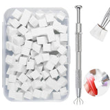 Nagelkunst Schwammpinsel,100 Stück Nail Art Schwämme Mit Metallgreifer,Nagels Zubehör Sponge,Nagel Pinsel,Maniküre Zubehör Für Nägel,Um Eine Varaudzen Von Gradient Nail Art Patterns Zu Ersetzen