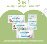 WaterWipes Sensitive+ Feuchttücher für Babys und Kleinkinder, 720 Stück (12er-Pack), 3-in-1-Reinigung, Pflege, Schutz, 99,9 % Wasser, strukturierte Reinigung, parfümfrei