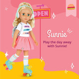 Glitter Girls – Sunnie Dolls – bewegliche Sunnie-Puppe, 36 cm – blondes Haar und grüne Augen – Spielzeug für Kinder ab 3 Jahren