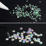 4600 Stück Strasssteine ​​​​Für Nägel, Nagel Glitzersteine ​​​​3 Verschiedene Stil Flache Nagel Gems Nägel Steine ​​​​Kleine Nagel Steinchen Mit Pinzette Und Strass Picker Dotting Pen Für Nägel/Kleidung/Handwerk