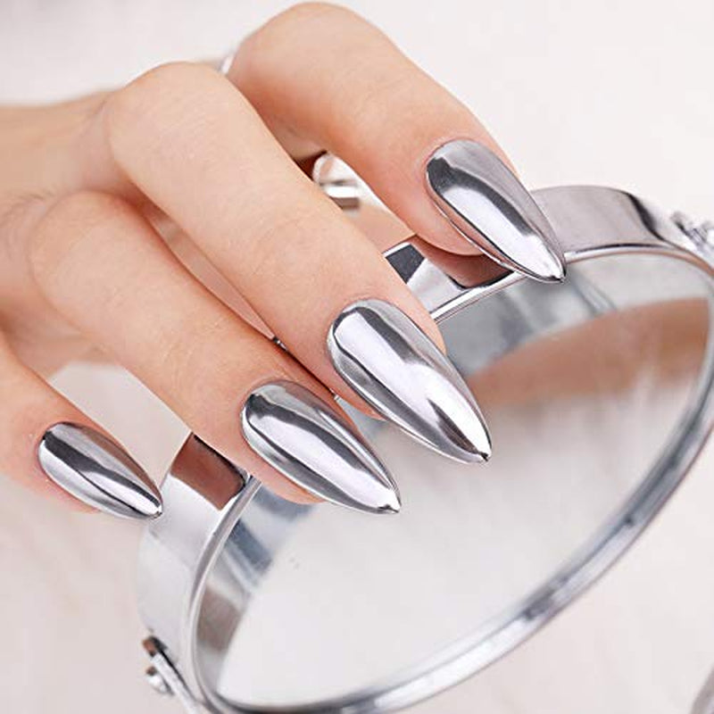 Chrom-Nagelpulver Aurora Ice Shimmer Chrom-Pigmentpulver 4 Stück Chrompulver Nägel Nail Art Nageldesign