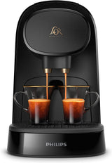 PHILIPS LM8012/60 Kapsel-Espressomaschine – zwei Dosierungen, doppelter Genuss, 1 oder 2 Tassen, Ristretto, Espresso, Lungo oder Grand Café Long, Doppelkapsel, echte Espresso-Qualität, Klavierschwarz