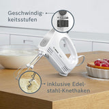 Bosch Hausgeräte Handrührer Clevermixx MFQ24200, 2 Rührbesen, 2 Spülmaschinengeeignet, 4 Stufen, Leicht, Leise, 400 W Weiß/Edelstahl Kitchen Naty Shop