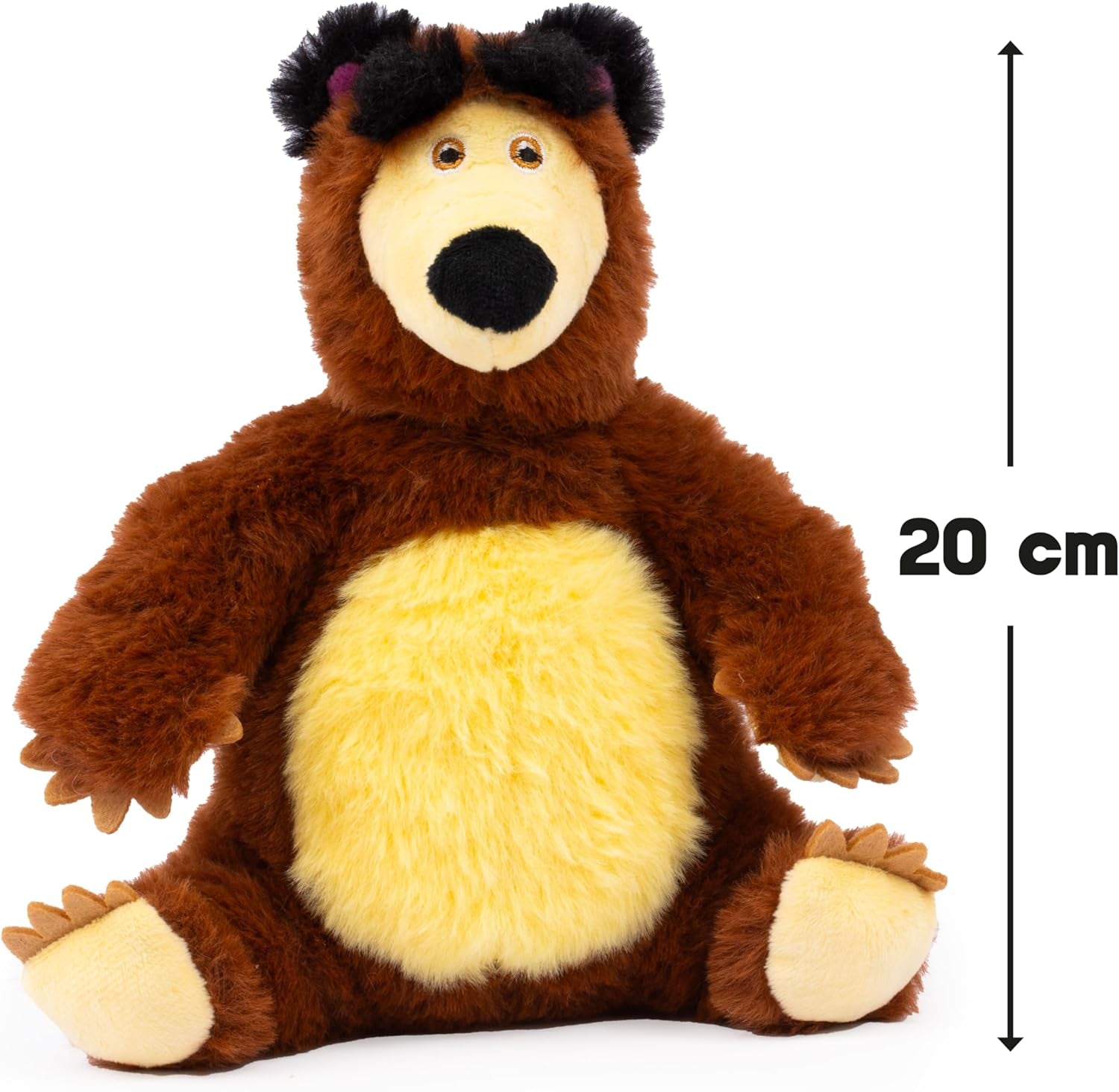 Mascha und Michka, 12 cm große Mascha-Puppe und 20 cm große Bärka-Plüschspielzeug für Kinder ab 3 Jahren MHA21