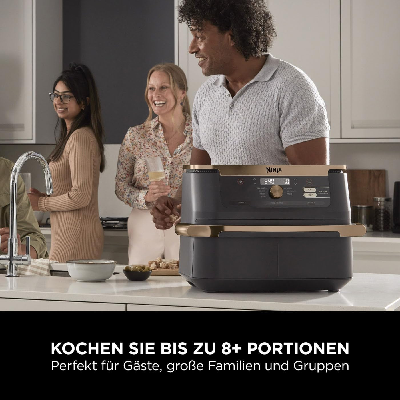 Ninja Foodi Flexdrawer Zweizonen-Luftfritteuse, AF500EUCP Appliances Naty Shop