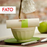 Fato – Natürliche 4-fach gefaltete Einweg-Papierservietten, umweltfreundlich, 40 Stück, Größe 38 x 38, 2-lagig, 100 % Recyclingpapier