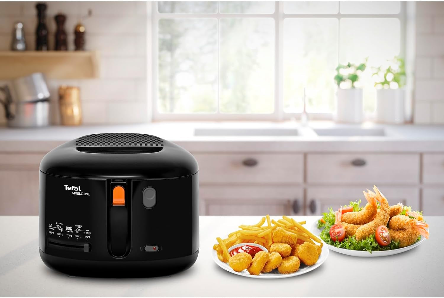 Elektrische Fritteuse Tefal Simply One, XL-Kapazität für Pommes Frites bis 1,2 kg, exklusives Wandkühlsystem. Haushaltsgeräte Naty Shop