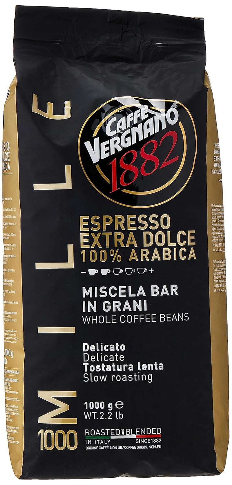 Caffè Vergnano EXTRA DOLCE Espressokaffeebohnen 1000 (1kg)