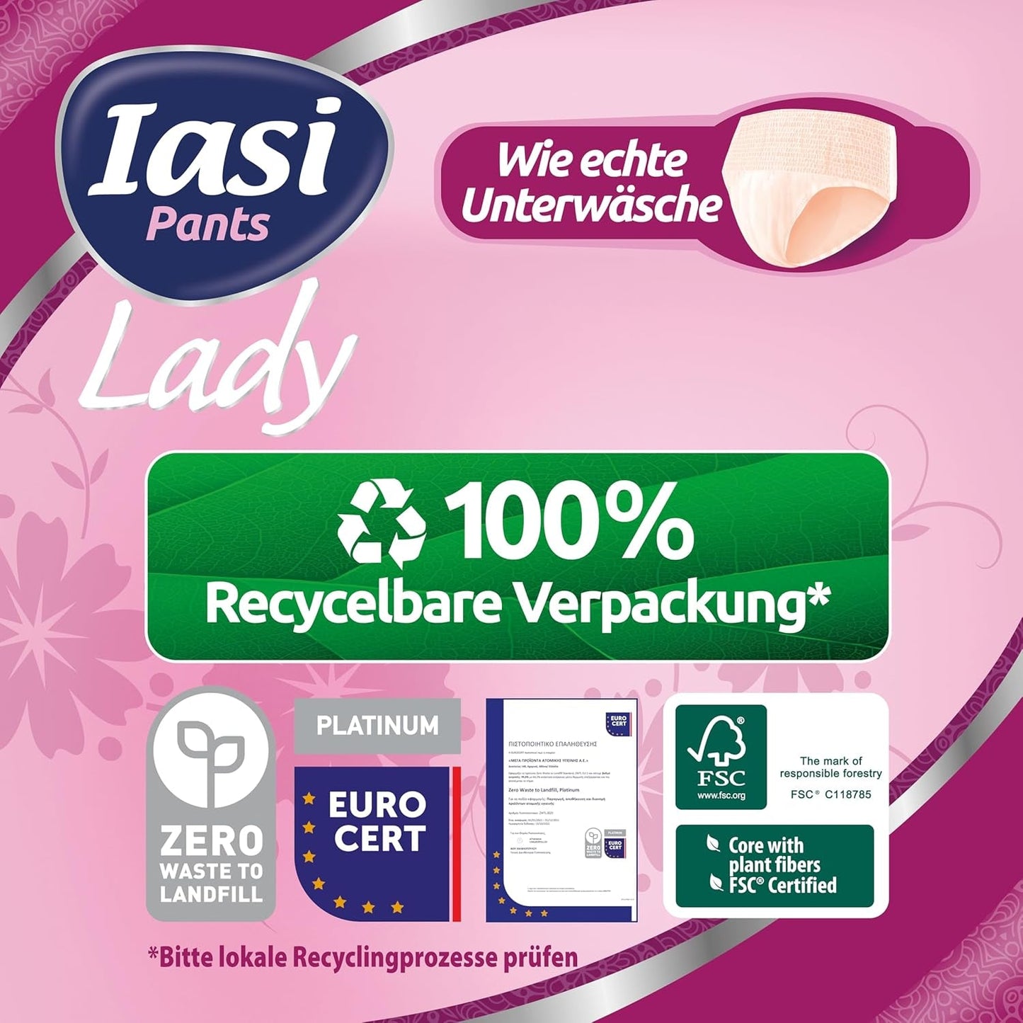 LADY Pants 48 Einweg-Harninkontinenzhosen Saugfähigkeit Plus Größe S für Damen 48 Stk