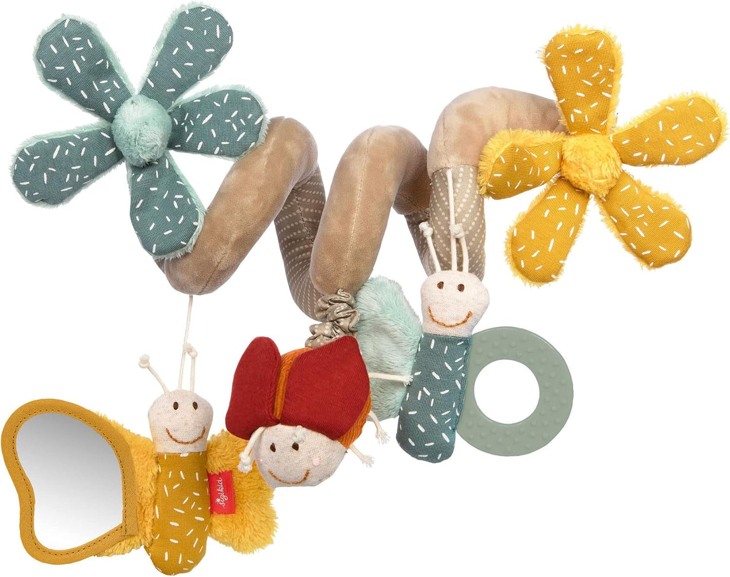 SIGIKID 42249 Active Spiral Butterfly Baby Activity On Tour Mädchenspielzeug für Kinder ab der Geburt empfohlen mehrfarbig Toys Bebe Naty Shop Single Gelb/Taube/Öl/Schmetterling