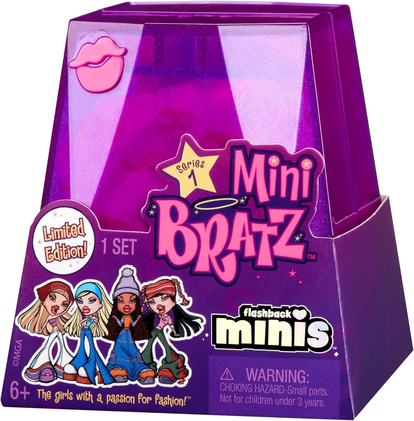 Bratz Miniverse MGA's Y2K Nostalgia Flashback Minis Puppen in limitierter Auflage – ÜBERRASCHUNGSPACK – 2 Bratz Minipuppen und Vitrine – tolles Geschenk für Kinder und Sammler ab 6 Jahren