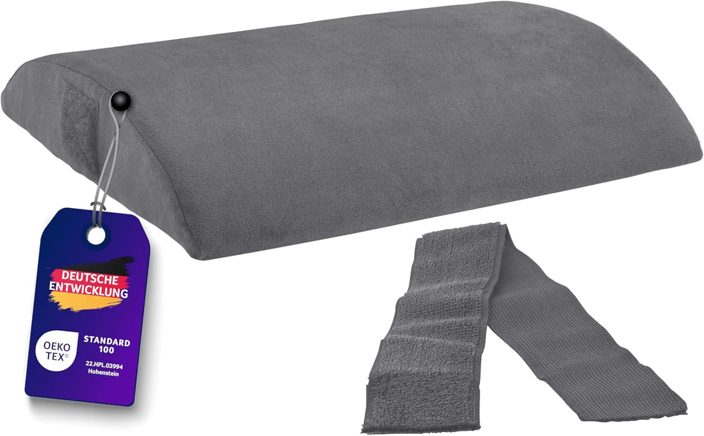 Traumnacht Orthopädisches Rücken-/Lendenkissen mit viskoelastischem Schaumstoffkern und hautfreundlichem Microfleece-Bezug, Öko-Tex zertifiziert, hergestellt nach deutschen Qualitätsstandards