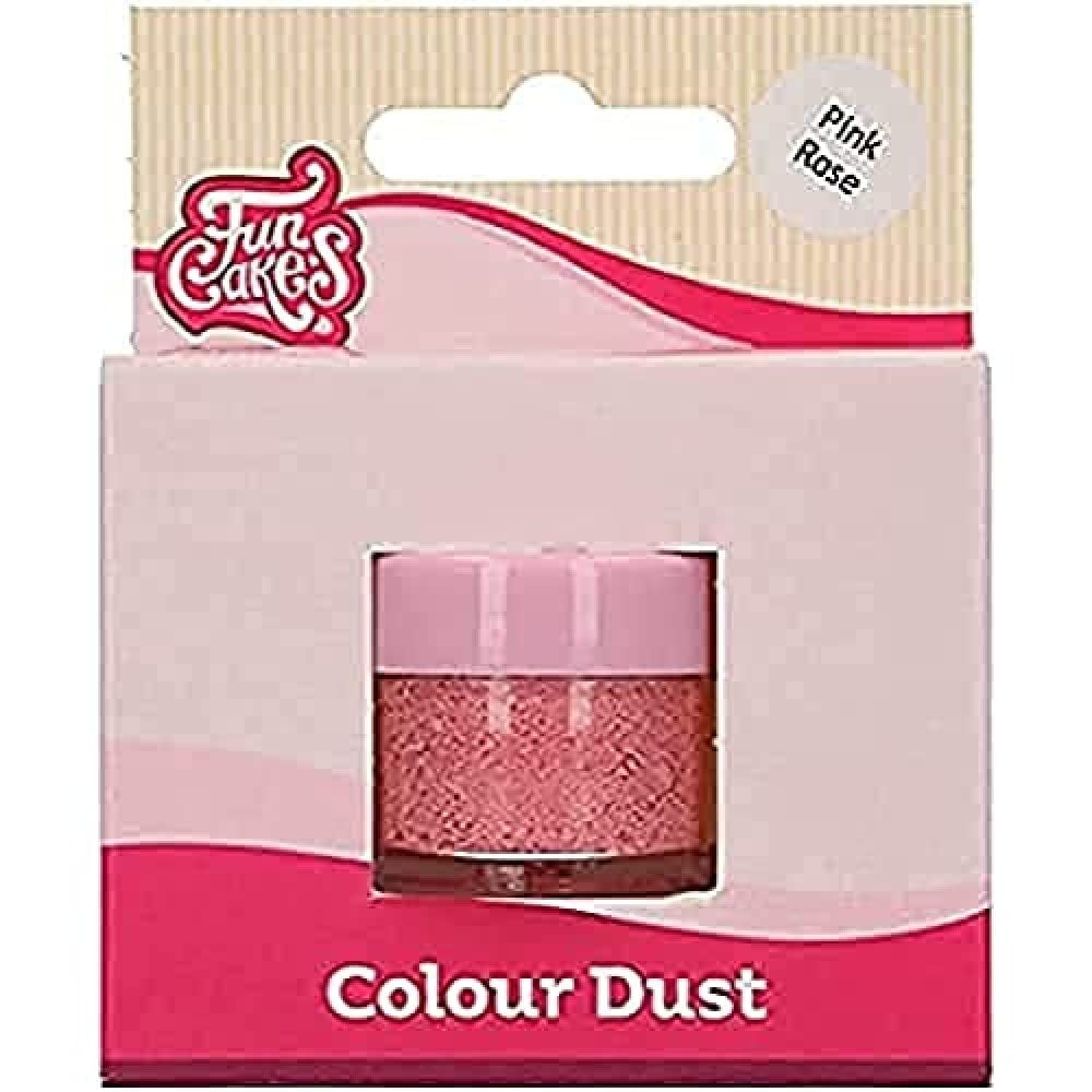 Funcakes Color Dust Pink Rose: Lebensmittelfarbpulver, zum Dekorieren von Kuchen, Halal-zertifiziert