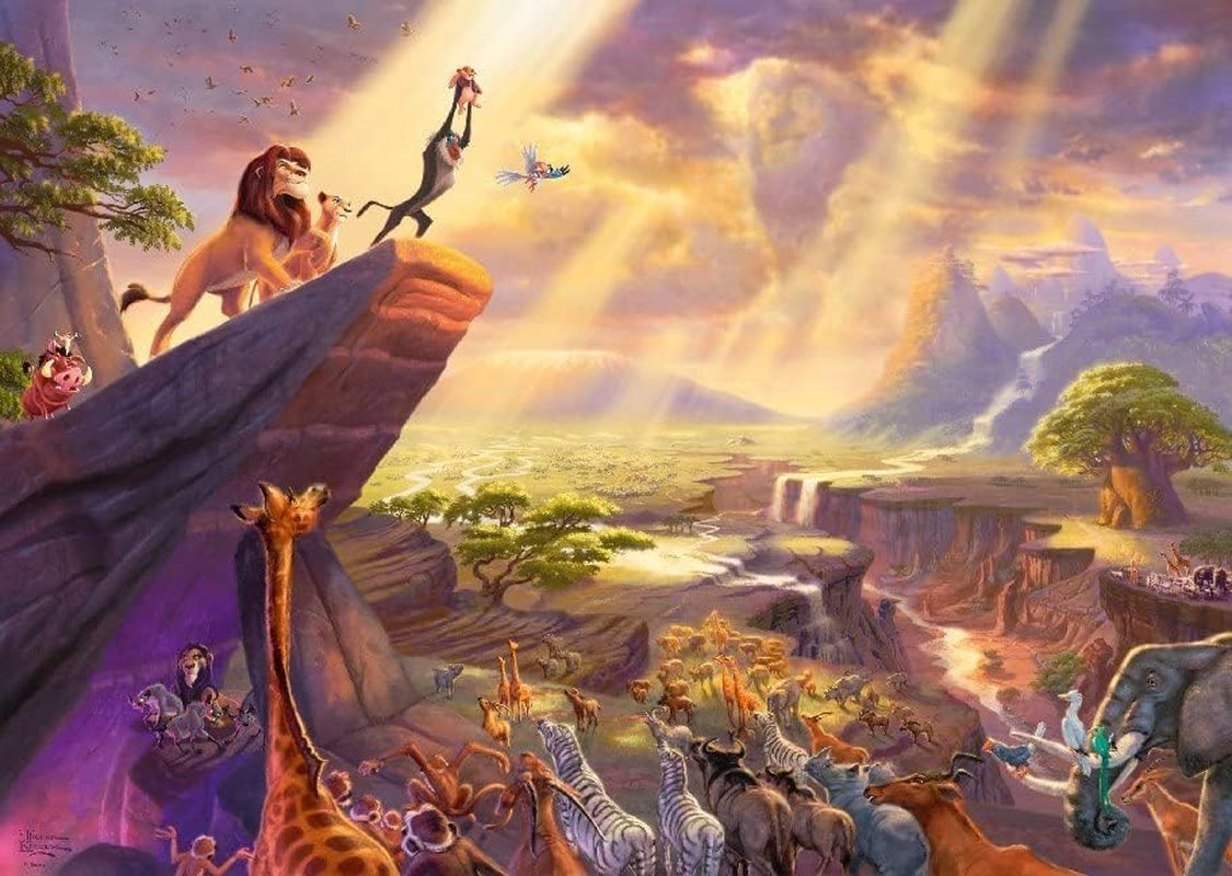 Schmidt Spiele 59673 Thomas Kinkade, Disney, Der König der Löwen, Puzzle 1000 Teile Puzzle Naty Shop