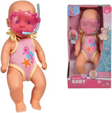 Simba 105030172 – Badepuppe für Neugeborene, Vinylpuppe im Badeanzug mit Schwimmbrille, 30 cm, Puppe, ab 3 Jahren. Puppen Naty Shop