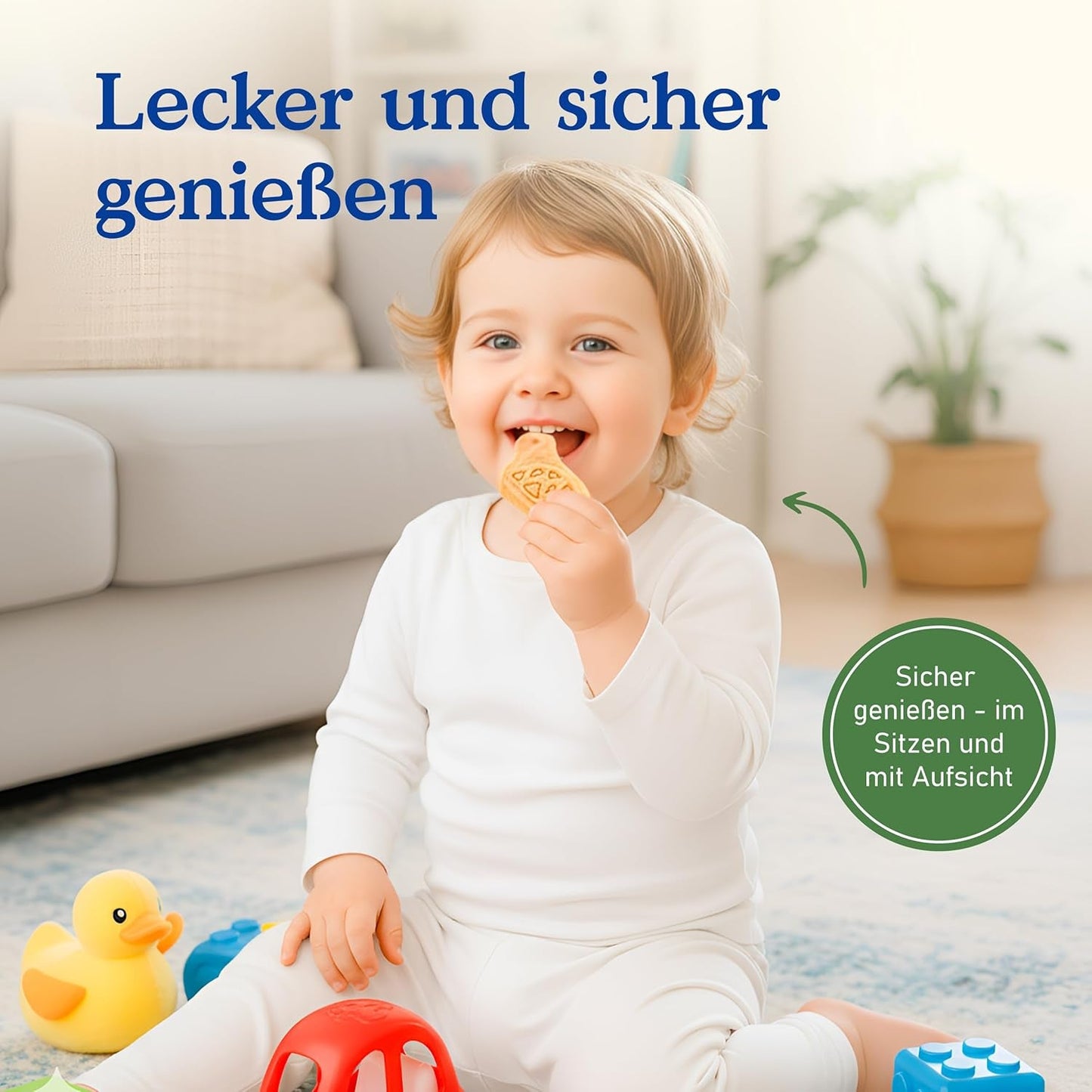 Alete Bio-Knusperkekse mit Alac (4 x 125 g) – Knusprige Alac-Kekse für Babys, palmölfrei, ab 10 Monaten