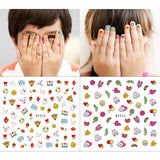 Nagelaufkleber für Kinder und Mädchen, über 600 Designs, Tiere, Früchte, Dinosaurier, Autos, Blumen, selbstklebende 3D-Nagelaufkleber für Kindergeburtstag, Party, Tee, Nagelstudio und Spa-Geschenk