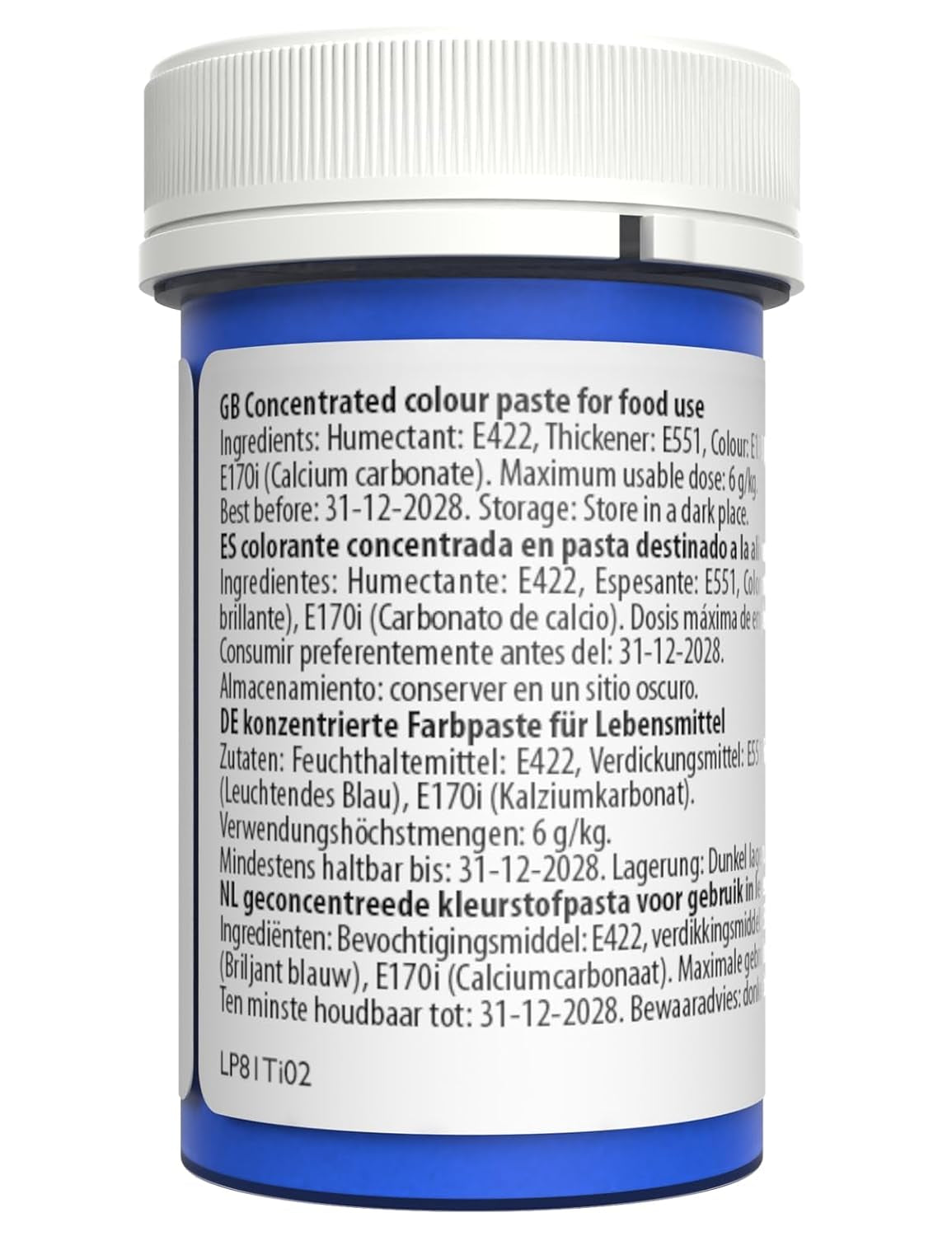Lebensmittelfarbe Sugarflair Paste Pastel Sky Blue, Lebensmittelfarbe für Pasta, für Fondant und Marzipan, konzentrierte Farben Spectral – 25 g