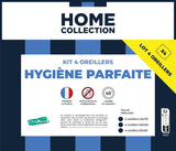 Bleu Câlin Home Collection Set mit 4 Kissen Cliniguard Anti-Milbe Weiß 60X60 cm Standardkissen Naty Shop