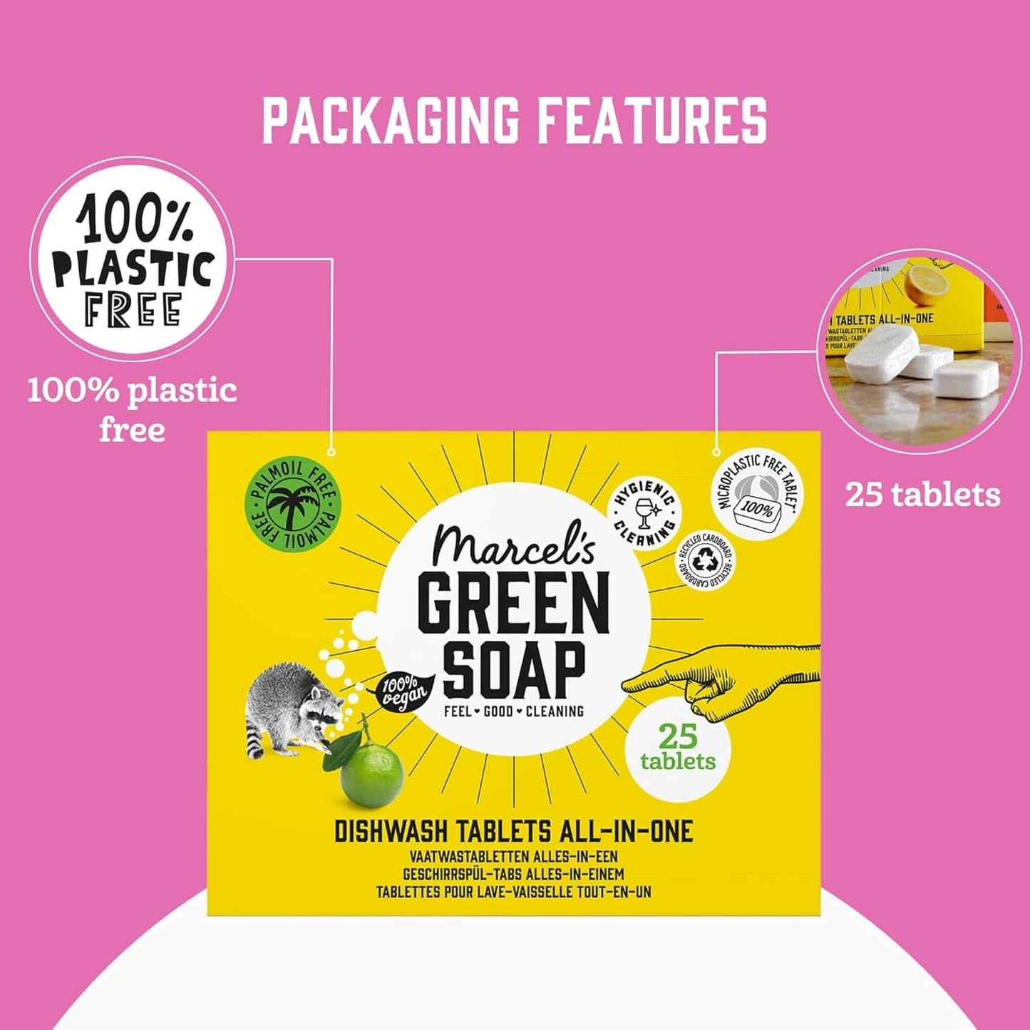 Marcel'S Green Soap Geschirrspültabs All-In-One – Grapefruit & Limette – 25 Stück Küchenreiniger Naty Shop