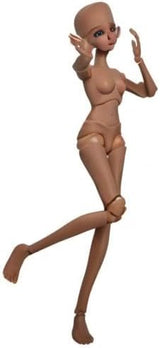 1/3 BJD-Puppe, schwarzbraune Haut, Puppenkörper, 60 cm, 24 Zoll Kugelgelenk, SD-Puppen, bewegliche Gelenke, PVC, DIY (Alexia)