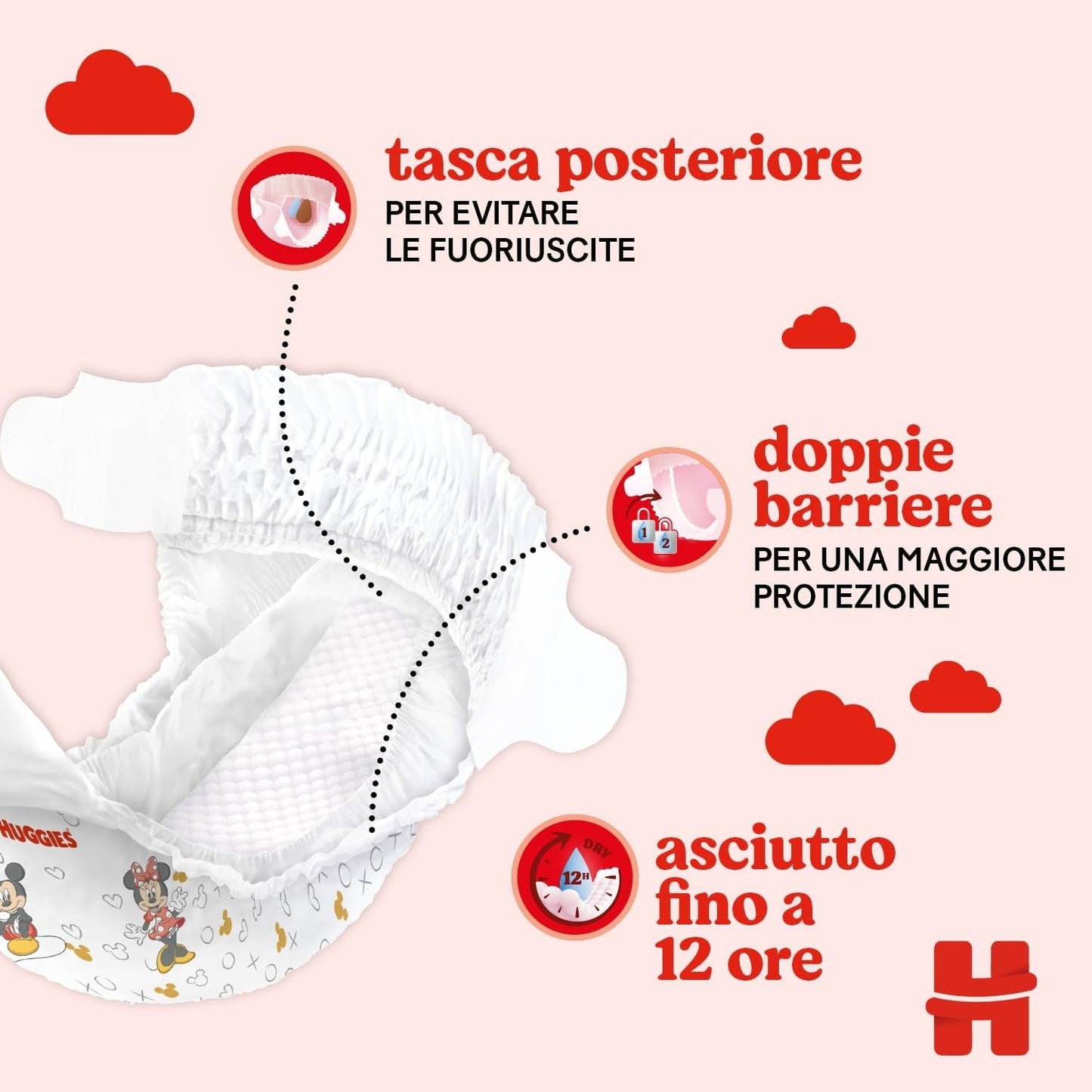 Huggies Ultra Comfort/Little Movers Windeln, Größe 3 (4–9 kg), Disney-Design, saugfähig, vollständiger Schutz, 126 Stück
