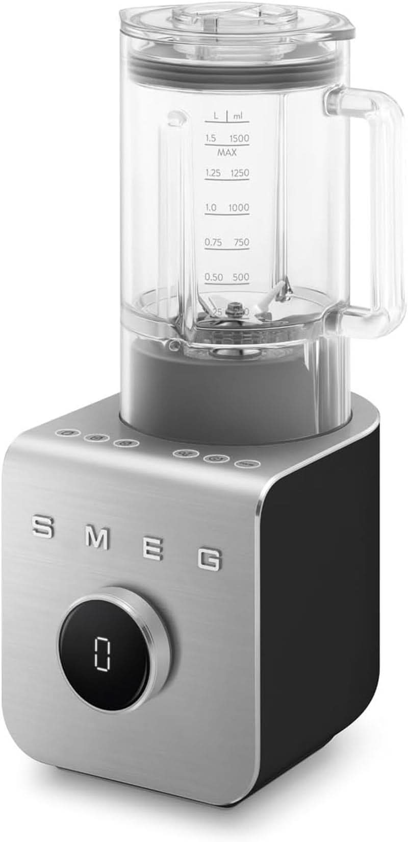 SMEG, Hochleistungsmixer BLC01BLMEU, 5 voreingestellte Programme, 9 manuelle Geschwindigkeitsstufen, Pause & Pulse-Funktion, Kunststoffgehäuse, Rutschfeste Basis, 1400 W, Schwarze Kitchen Naty Shop Schwarze Matte