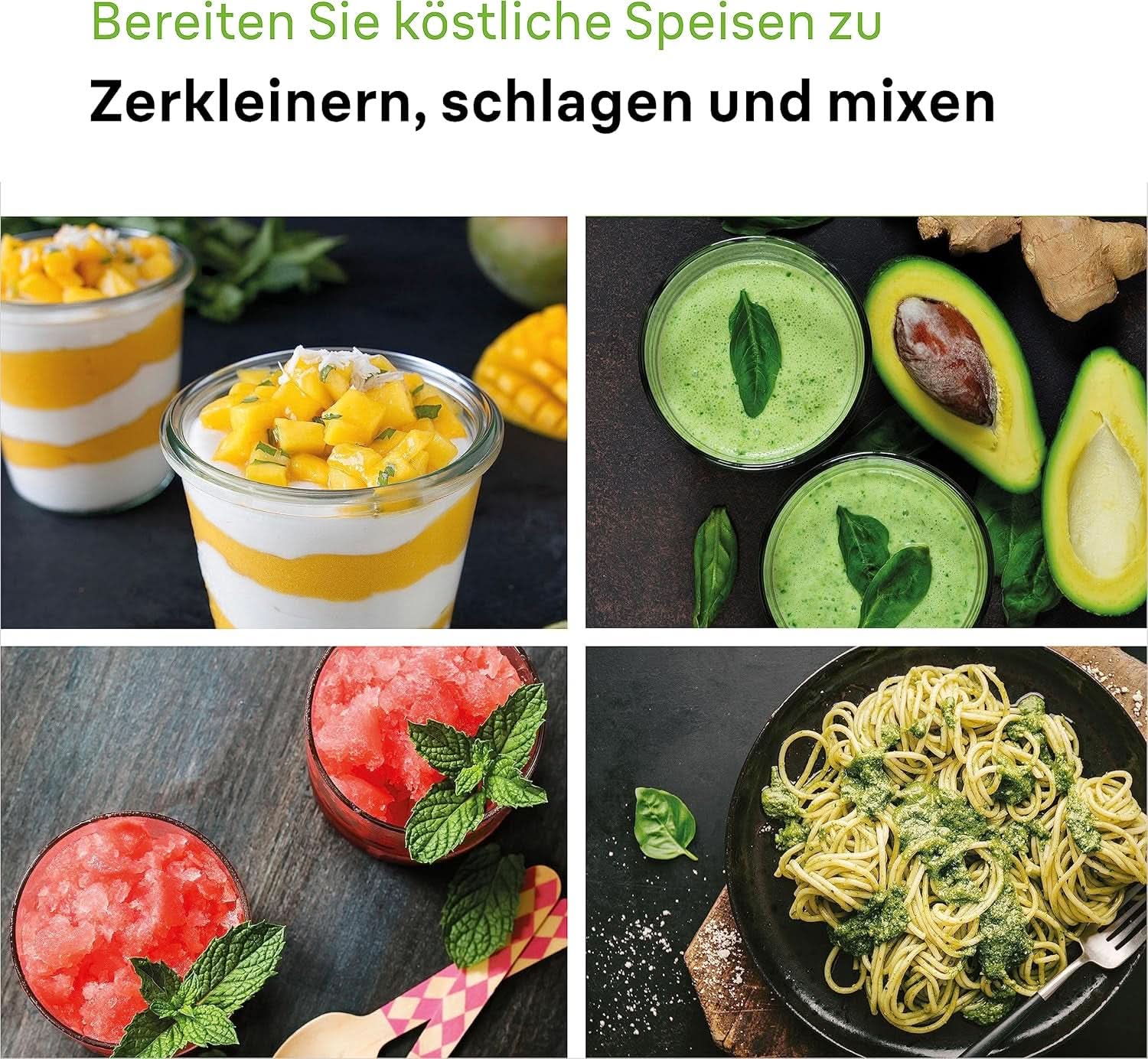 Braun Multiquick 7 MQ 7035X Stabmixer - Pürierstab Mit abnehmbarem Edelstahl Mixfuß Mit Activeblade Technologie Zum Pürieren Der Härtesten Ingredient, Inkl. 3-teiliges Zubehörset, 1000 Watt, Schwarz Kitchen Naty Shop