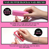 FANDAMEI Maniküre-Set, Buffer Für Nägel, Nagelfeile 100/180, Nagelfeilen Für Gelnägel, Nagelhautschieber, Buffer Für Gelnägel, Feilen Für Gelnägel, Nagelzange, Nagelfeilen Set, Maniküre & Pediküre Set